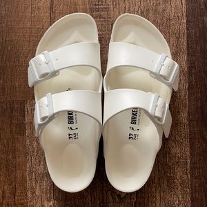 White EVA Birkenstocks size 37